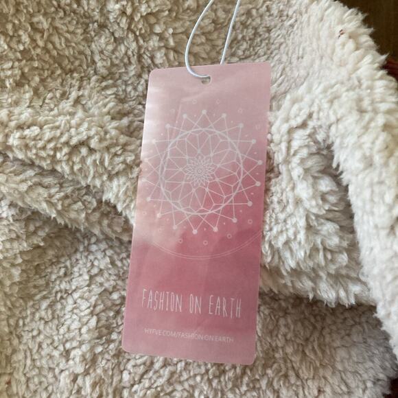 Fashion On Earth Women’s corduroy Sherpa Lined Jacket L New Rust retro Grunge ￼ - Picture 12 of 13